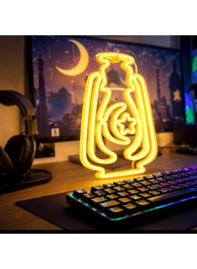 LED Lamp In The Shape Of A Lantern With A Small Crescent | A Ramadan Gift, For Eid Al-Fitr, And Suitable For Islamic Celebrations. - Image 4